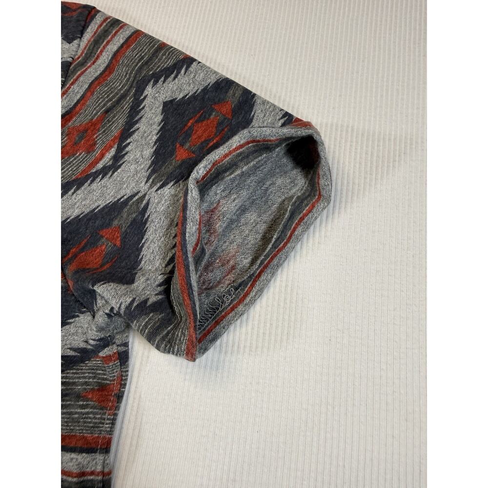 Lucky Brand Henley T Shirt Aztec Southwestern Short Sleeve Size Medium - Picture 4 of 6